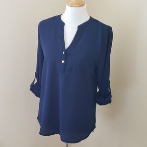 🛑SOLD🛑Navy blue blouse